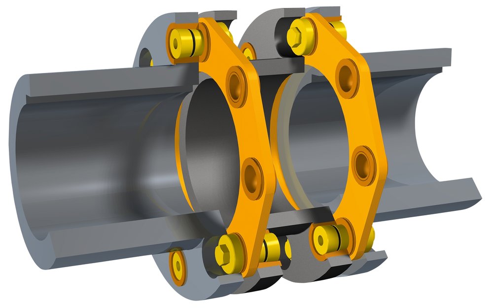 Coupling model. Открытая клиновая муфта. shaft coupling iso. ball coupling for load testing.